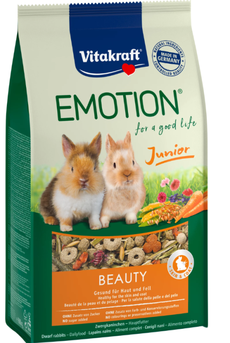 Vitakraft Emotion Beauty Junior, Kaninchen Hauptfutter, 600 g, 31454